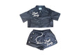 Saint Vanity Womens Zip Up Short Set
