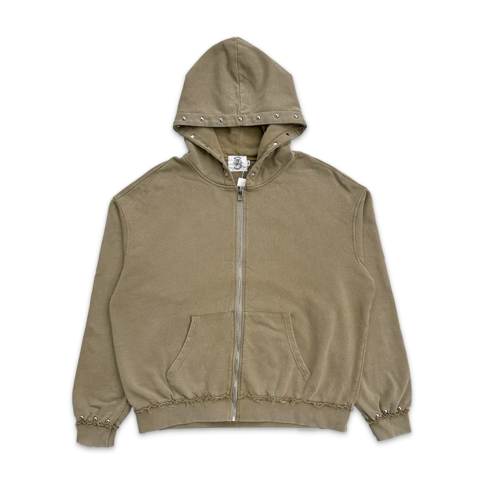 Saint Vanity French Terry Studded Jacket “Sand”