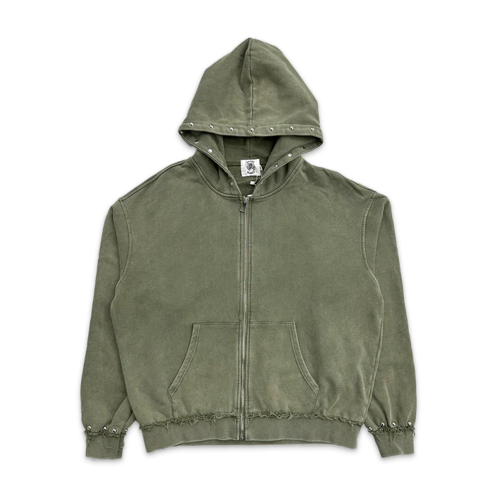 Saint Vanity French Terry Studded Jacket “Olive”