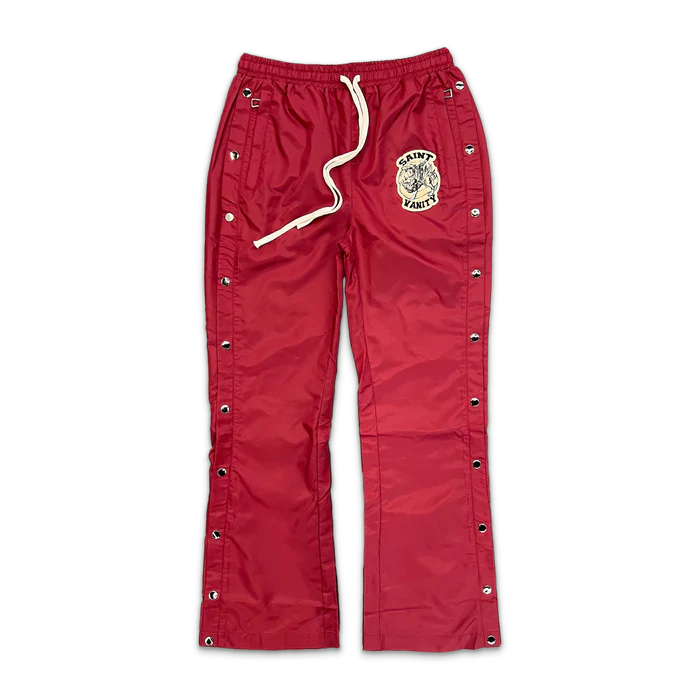 Saint Vanity Nylon Track Pants “Maroon”