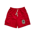 Saint Vanity Logo Cargo Nylon Shorts “Red”