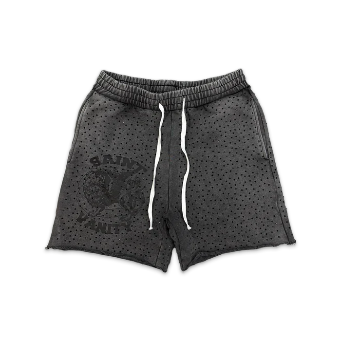 Saint Vanity VVS Logo Shorts “Washed Black”